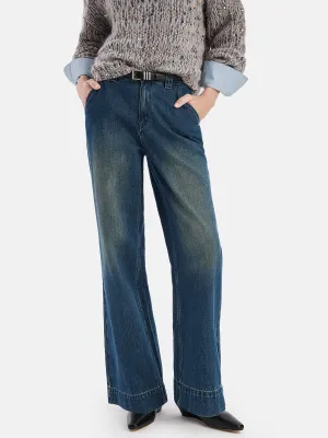 Soft High-Waist Wide-Leg Jeans