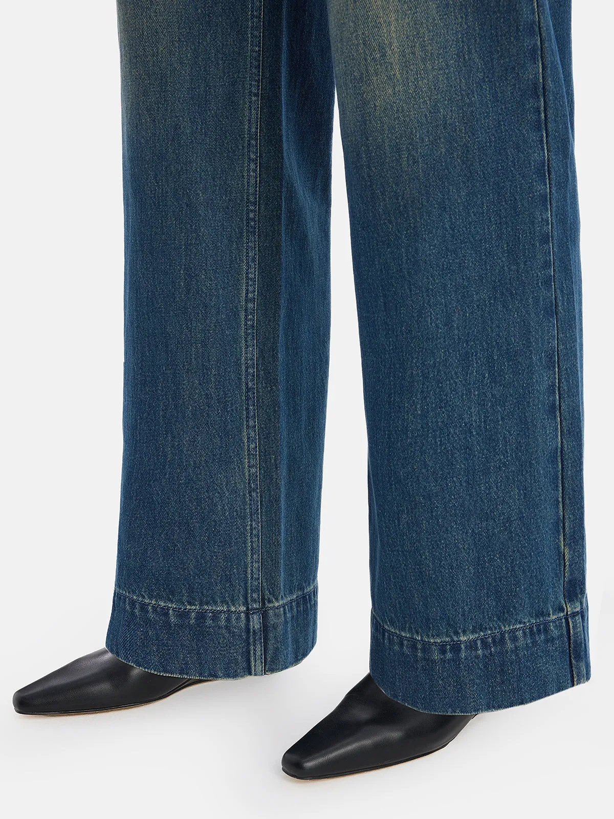 Soft High-Waist Wide-Leg Jeans