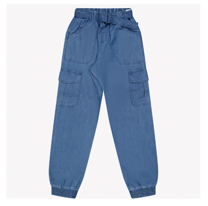 Soft Light Weight Denim Pant w Belt