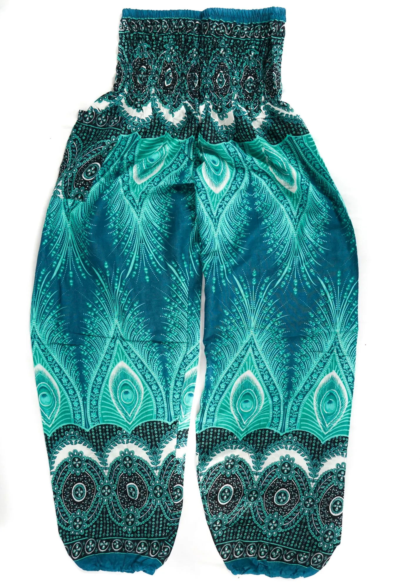 Teal Royal Peacock Harem Pants