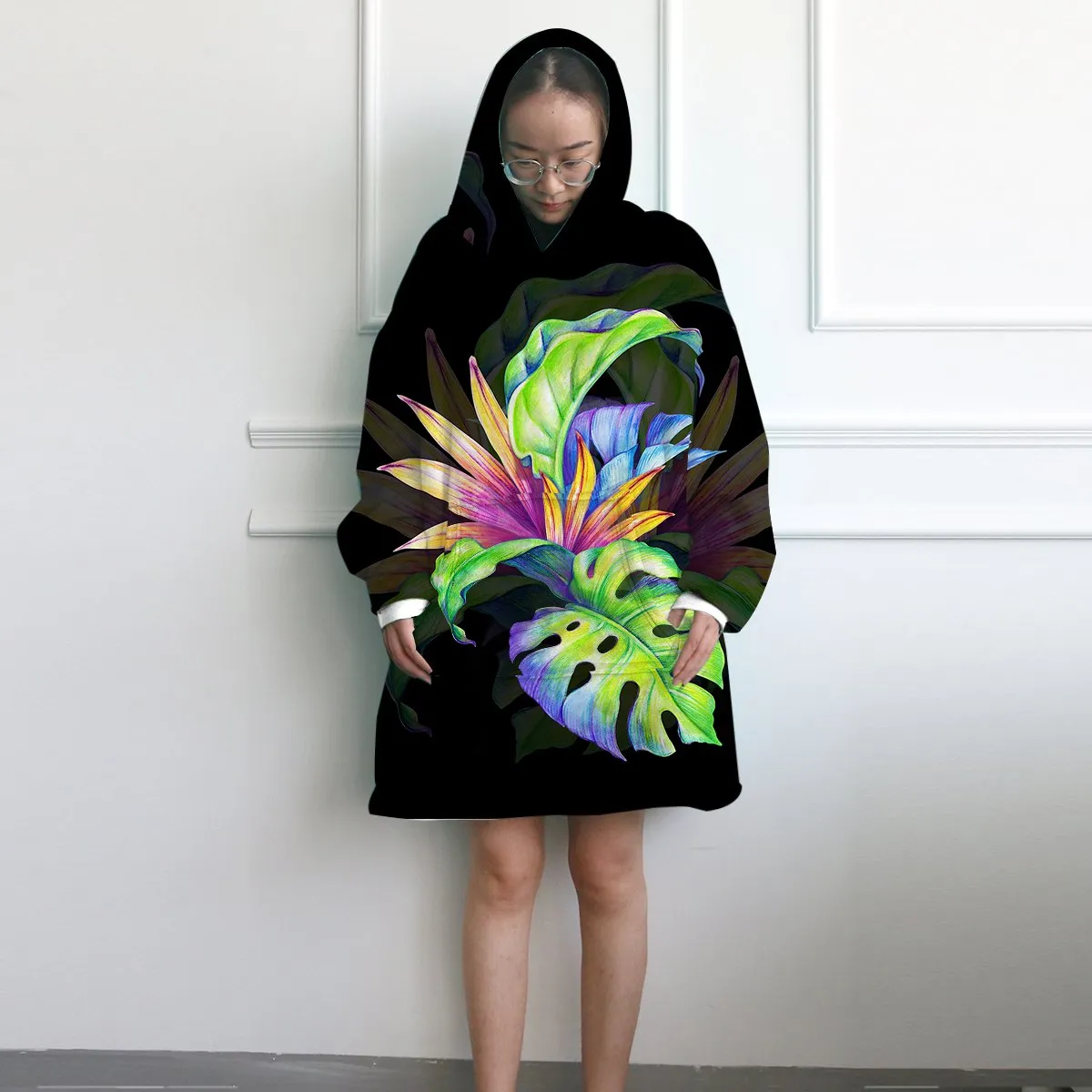 Tropical Love Wearable Blanket Hoodie