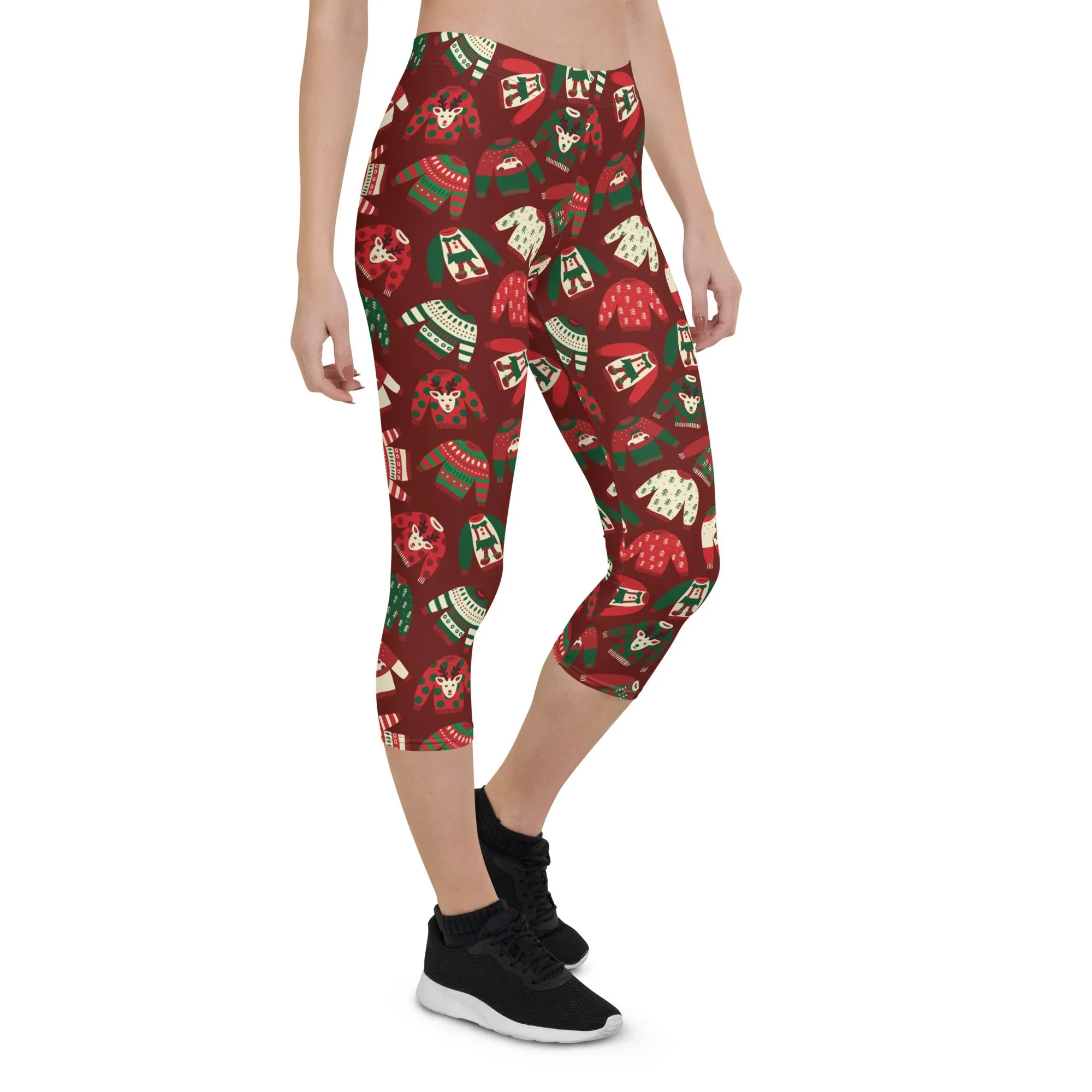 Ugly Christmas Sweater Pattern Capris