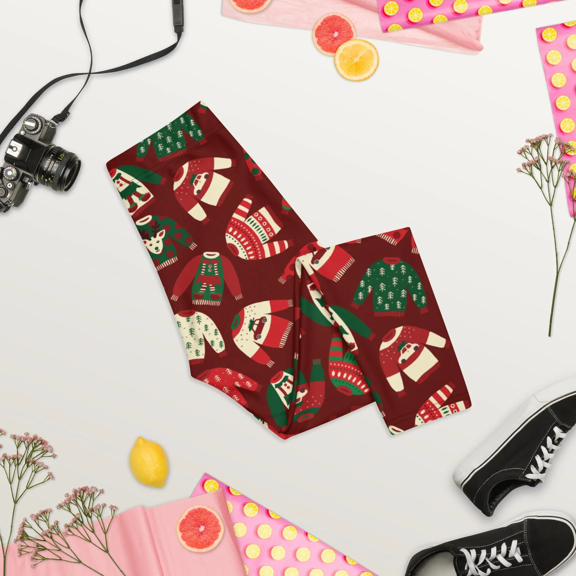 Ugly Christmas Sweater Pattern Capris