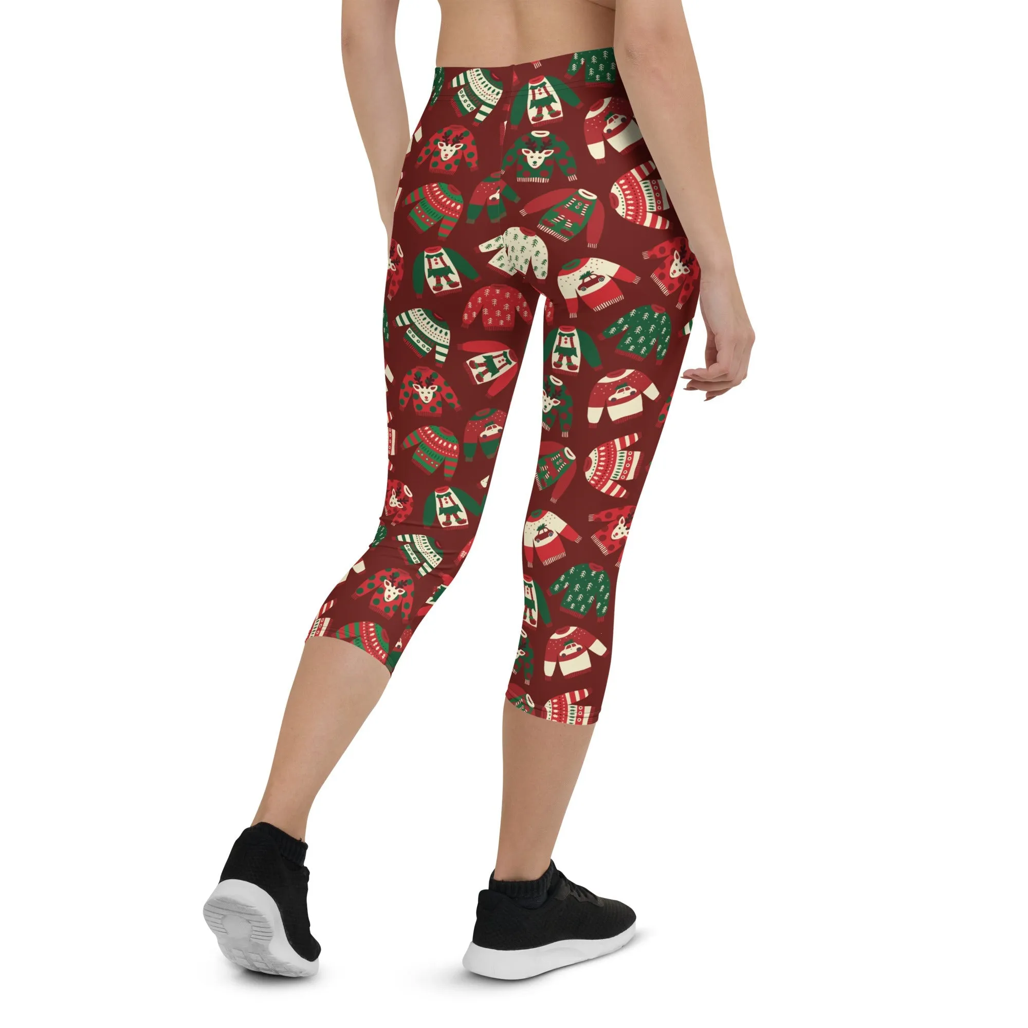 Ugly Christmas Sweater Pattern Capris