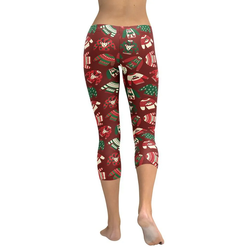 Ugly Christmas Sweater Pattern Capris