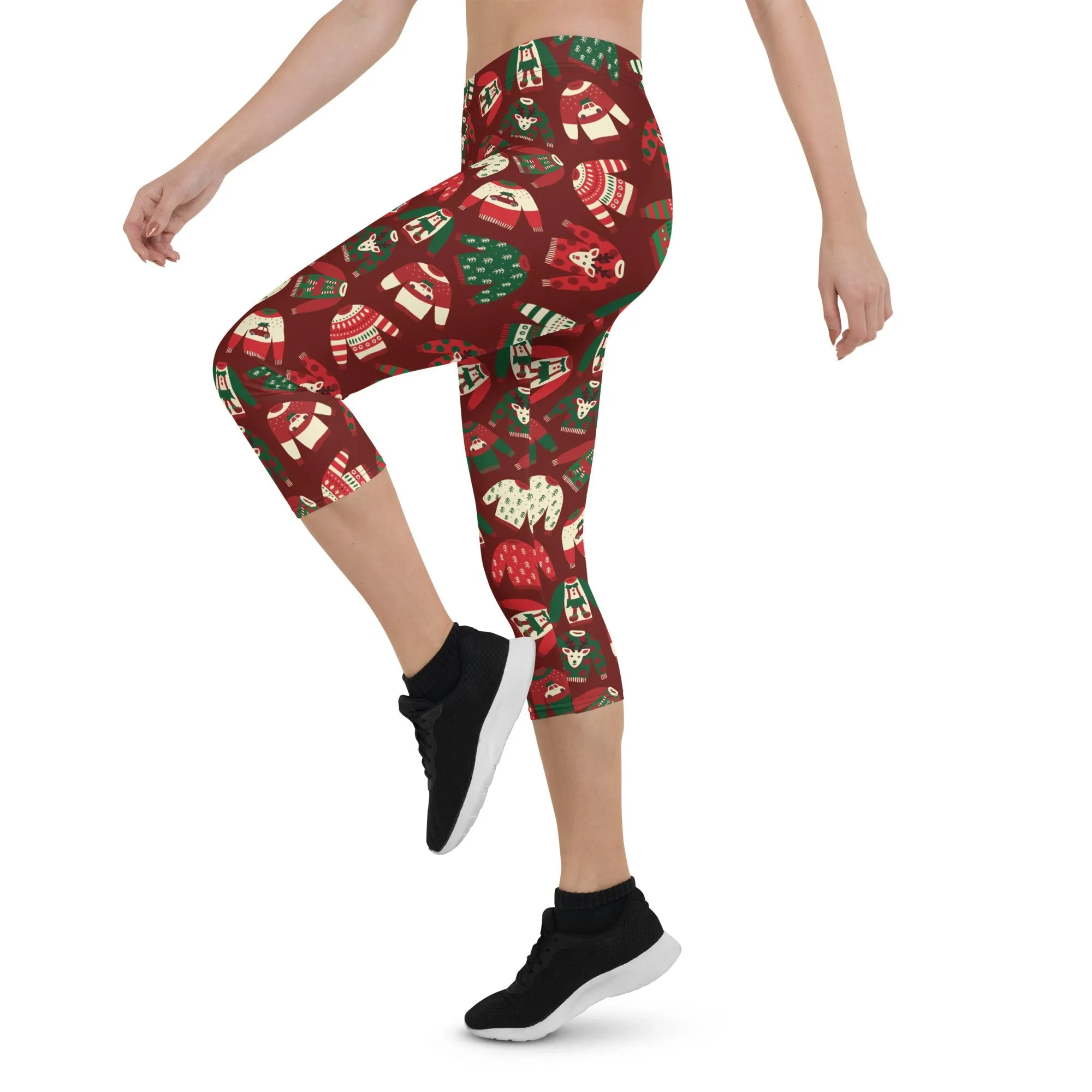 Ugly Christmas Sweater Pattern Capris