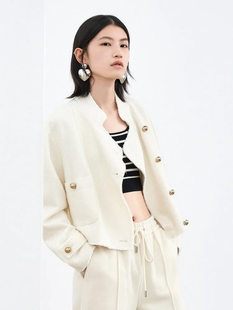 Vintage Cotton-blend Cropped Coat