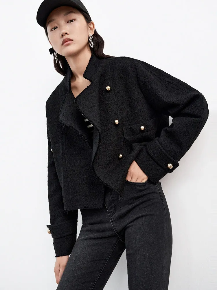 Vintage Cotton-blend Cropped Coat