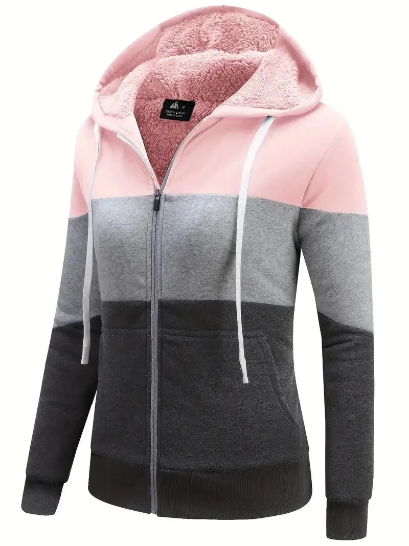 Women's Activewear Fleece Lined Sports Hoodie-ZPK006735