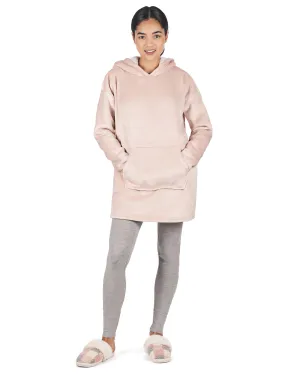 Women's Sherpa-Lined Soft Velour Hooded Lounge Top