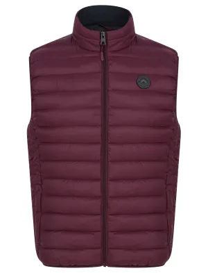 Yuley Quilted Puffer Gilet with Fleece Lined Collar in Tawny Port - Tokyo Laundry