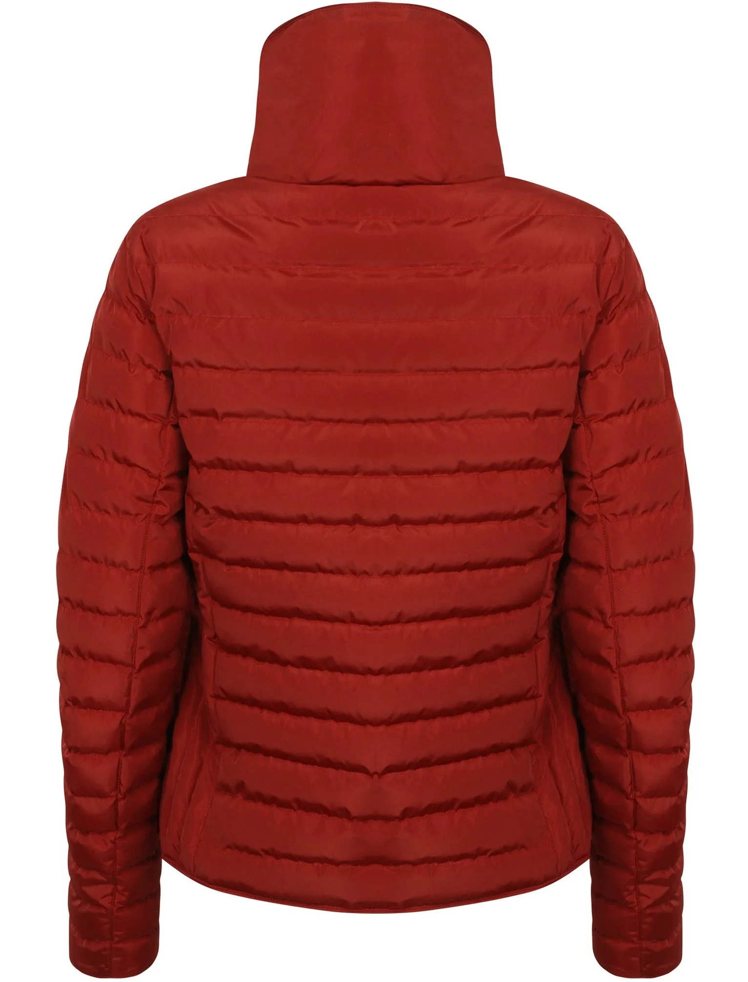 Zelda 2 Funnel Neck Quilted Jacket in Brick Red - Tokyo Laundry