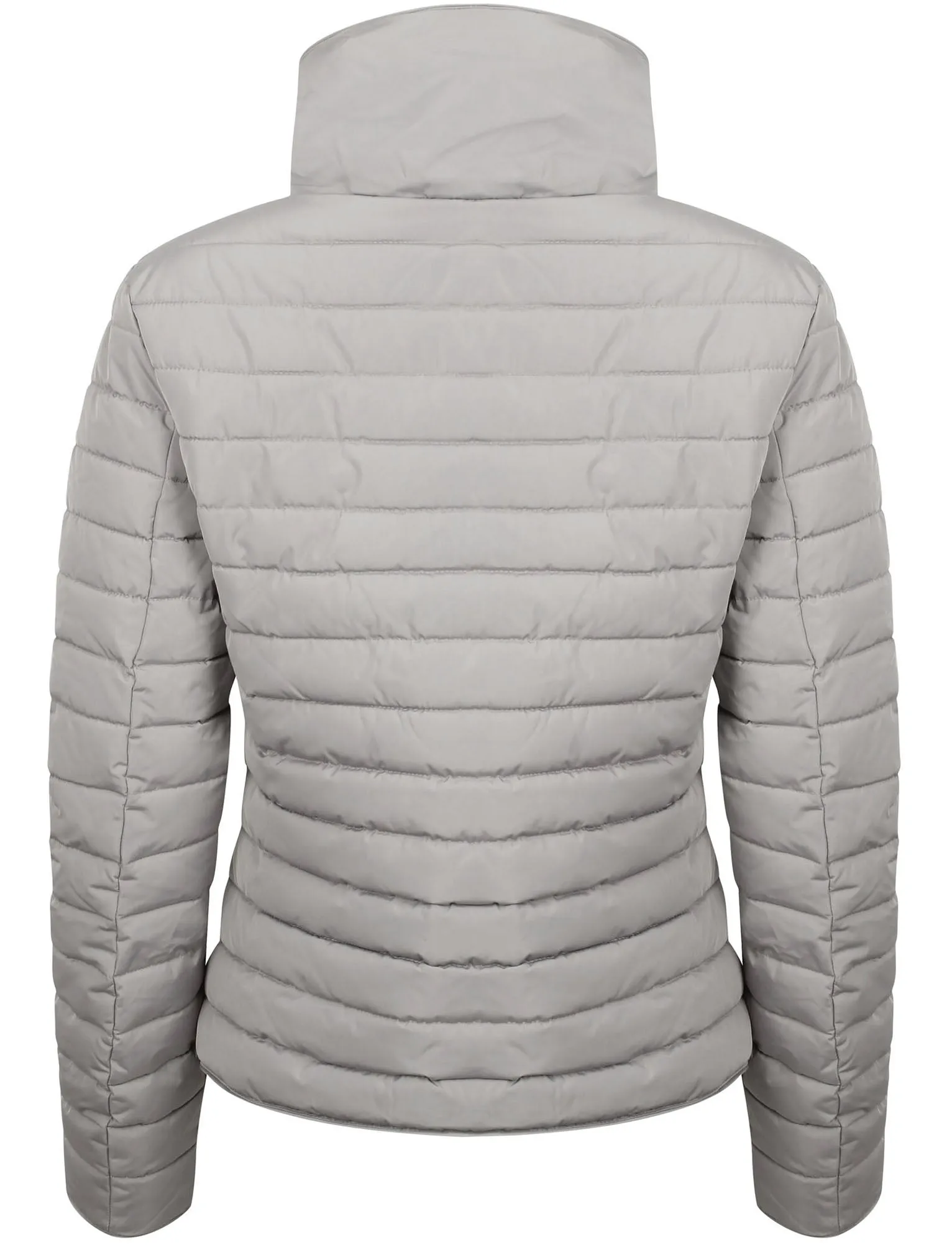 Zelda 2 Funnel Neck Quilted Jacket in Silver Sconce - Tokyo Laundry